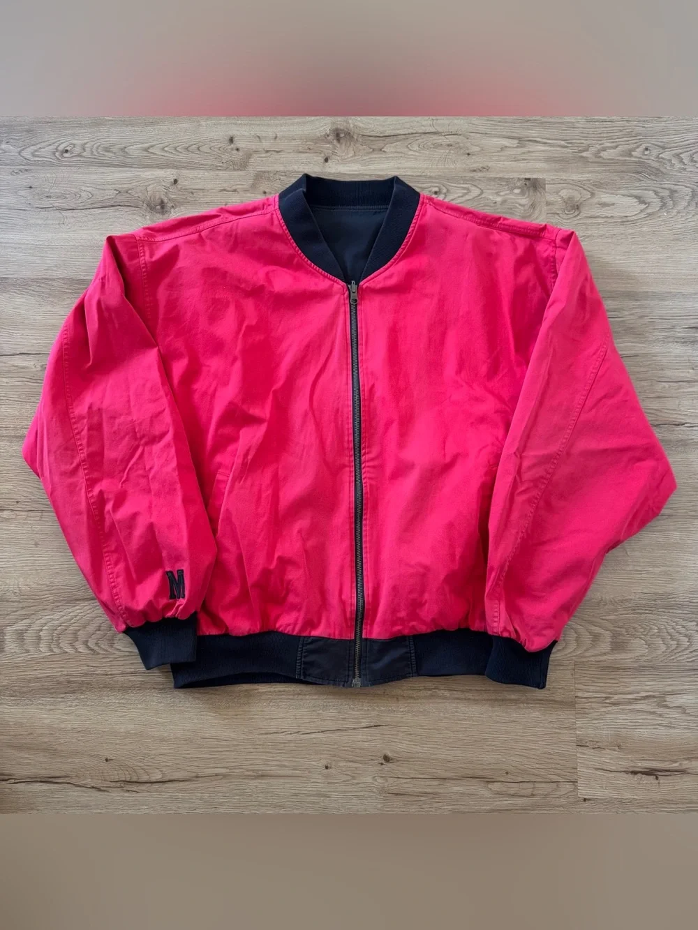 Vintage 90s Marlboro Reversible Bomber Jacket Size XL